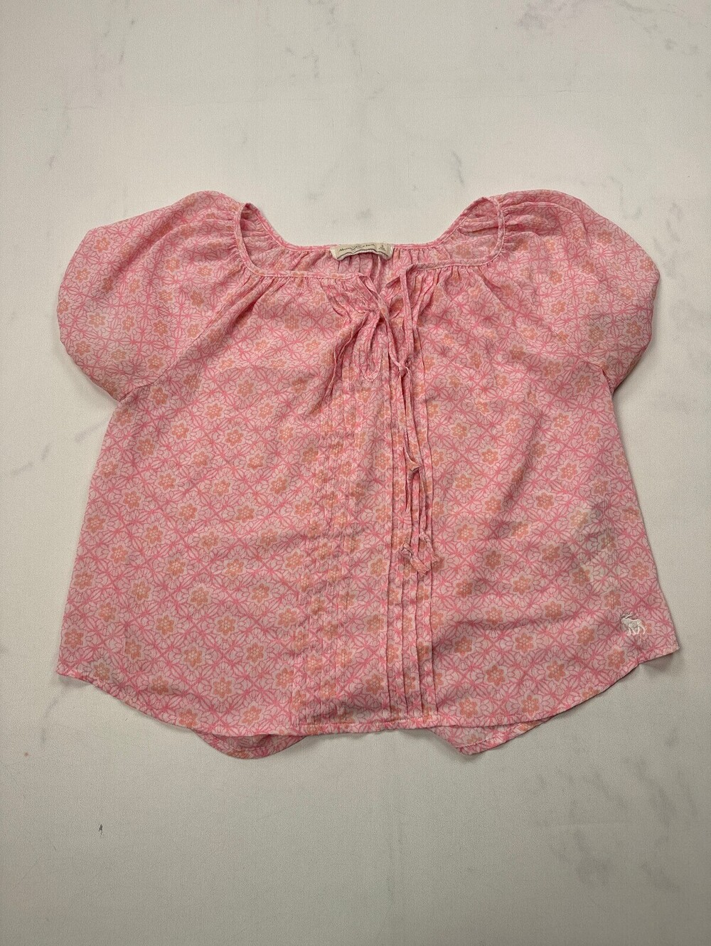 Abercrombie & Fitch Printed Blouse Pink Modern Romantic - Womens S